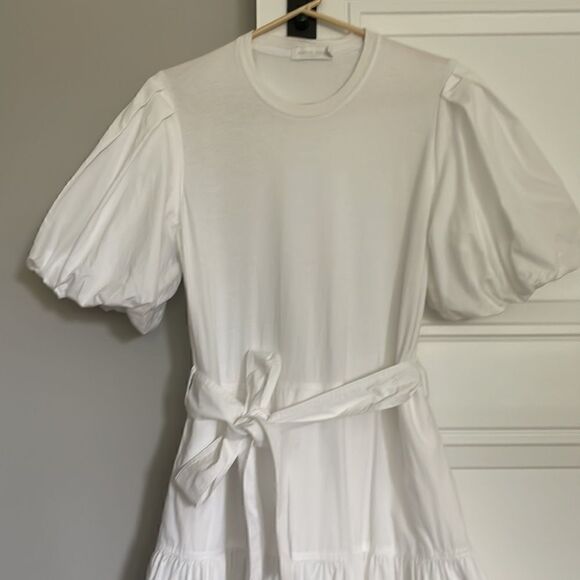 Jonathan Simkhai White Tiered Dress - Picture 2 of 6